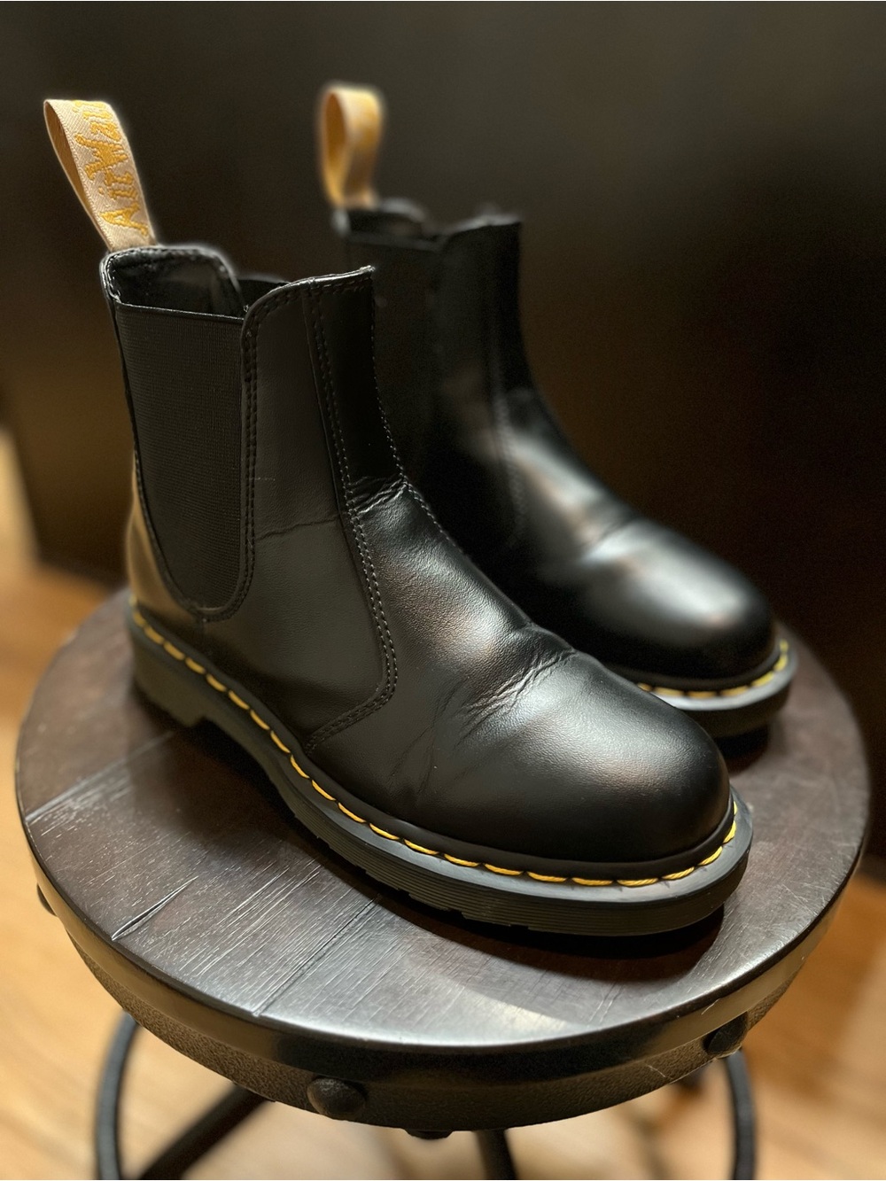 Dr. Martens 2976 Vegan Chelsea Boots Black Vegan Leather Men’s 7 Women’s 8